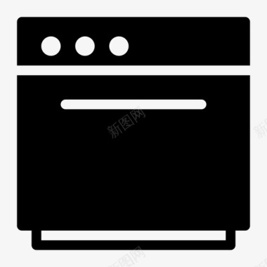 烤箱燃烧器烹饪图标图标