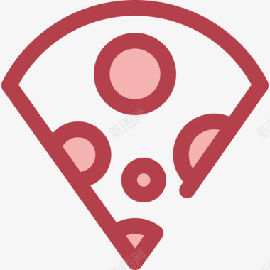 奶酪食品和餐厅6红色图标图标
