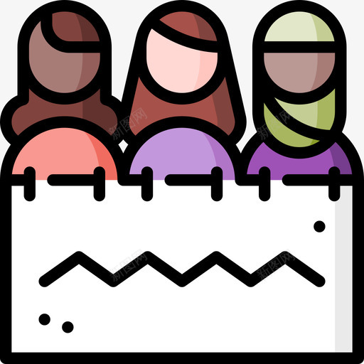 示范妇女节2线性颜色图标svg_新图网 https://ixintu.com 妇女节2 示范 线性颜色