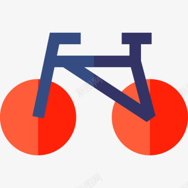 自行车时髦风格4平坦图标图标