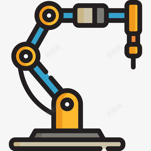 工业机器人工业过程2线性颜色图标svg_新图网 https://ixintu.com 工业机器人 工业过程2 线性颜色