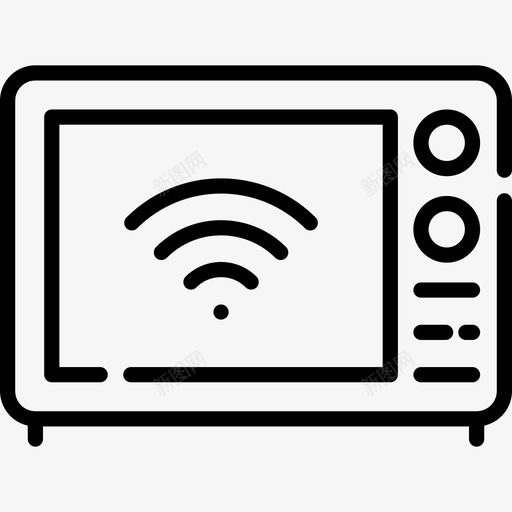 微波炉物联网2线性图标svg_新图网 https://ixintu.com 微波炉 物联网2 线性