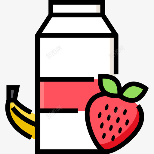 果汁夏季食品饮料4线性颜色图标svg_新图网 https://ixintu.com 夏季食品饮料4 果汁 线性颜色