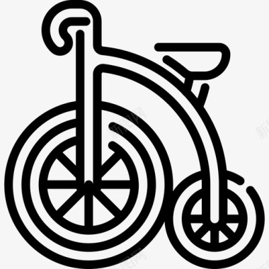 自行车马戏团25直线型图标图标