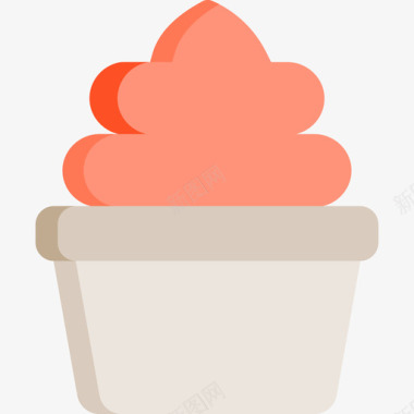 冰淇淋母亲节平淡图标图标