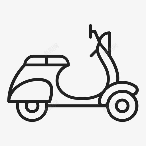 滑板车自行车摩托车图标svg_新图网 https://ixintu.com 交通工具 摩托车 滑板车 自行车