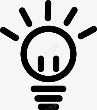 灯泡创意新鲜创意创意灯泡图标图标
