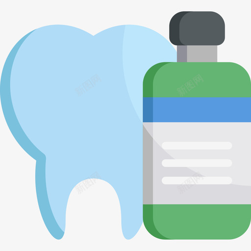 漱口水牙科护理9扁平图标svg_新图网 https://ixintu.com 扁平 漱口水 牙科护理9
