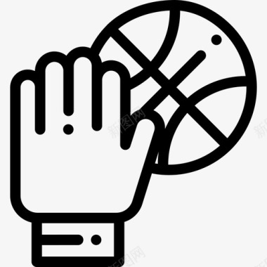 手篮球二队直线型图标图标
