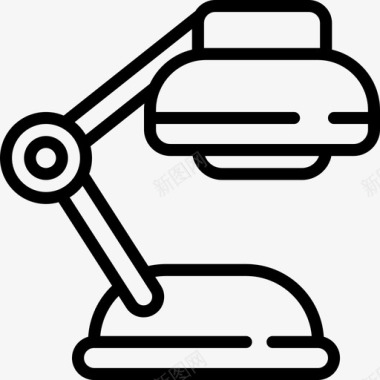 灯具办公材料5线型图标图标