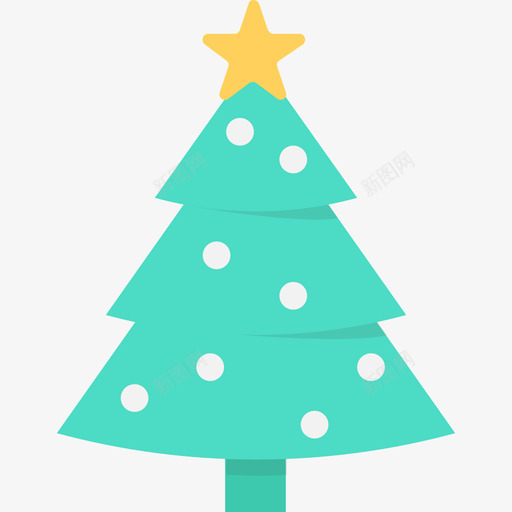 圣诞树派对和庆祝活动扁平图标svg_新图网 https://ixintu.com 圣诞树 扁平 派对和庆祝活动
