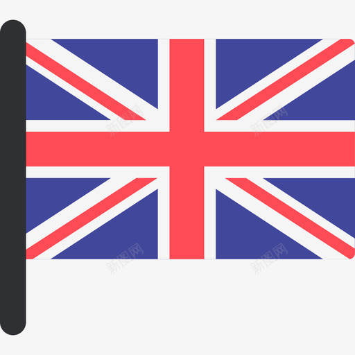 英国国际国旗5桅杆图标svg_新图网 https://ixintu.com 国际国旗5 桅杆 英国