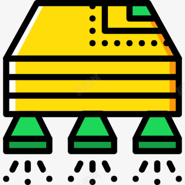 着陆器13号太空舱黄色图标图标