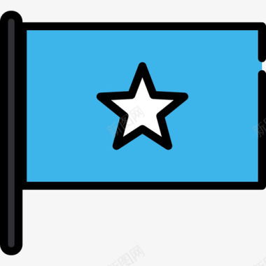 索马里国旗收藏2号桅杆图标图标