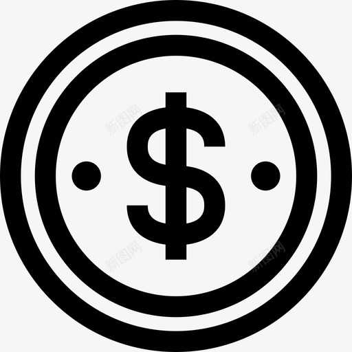 硬币银行和金融7线性图标svg_新图网 https://ixintu.com 硬币 线性 银行和金融7
