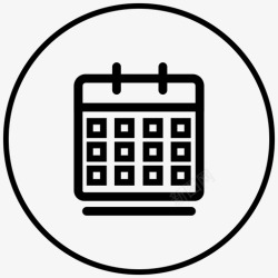 6个月计划圈日历日期事件图标高清图片