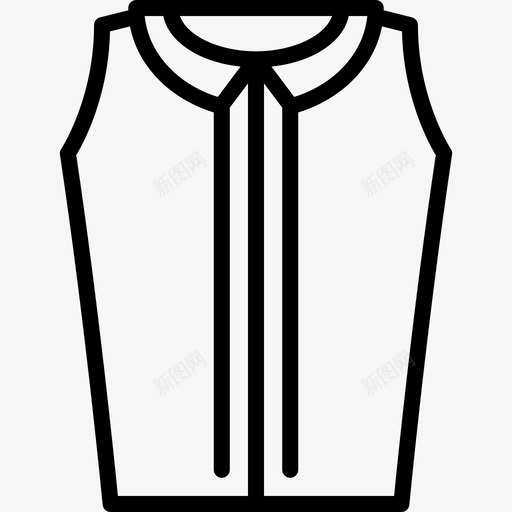 线性服装女衬衫图标svg_新图网 https://ixintu.com 女衬衫 线性服装