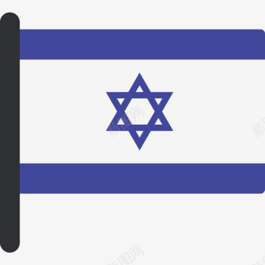 以色列国际国旗5桅杆图标图标