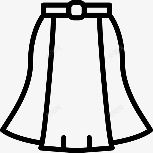 裙子女装4直线型图标svg_新图网 https://ixintu.com 女装4 直线型 裙子