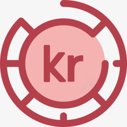 丹麦克朗丹麦克朗货币要素4红色图标高清图片