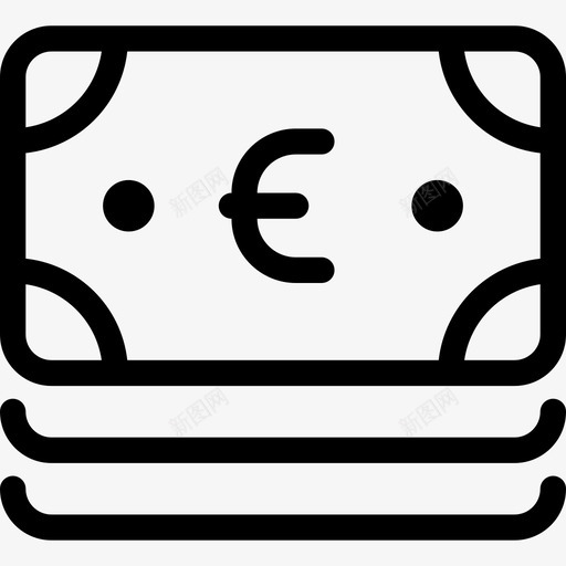 欧元货币直系货币图标svg_新图网 https://ixintu.com 欧元 直系货币 货币
