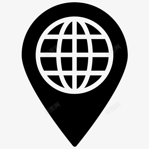 gps导航全球定位地图标记svg_新图网 https://ixintu.com gps导航 全球定位 地图图钉 地图标记 大学字形图标