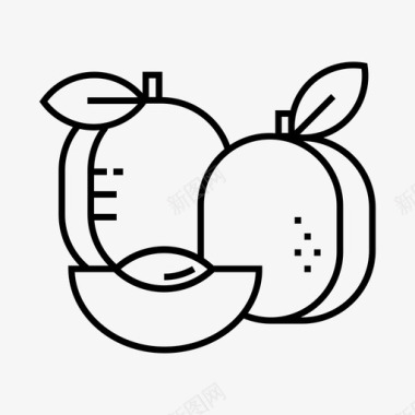 杏食物水果图标图标