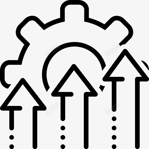 工作计划中心距齿轮图标svg_新图网 https://ixintu.com 中心距 工作计划 方案 程序 项目 齿轮