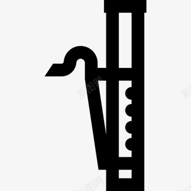 巴松管乐器11线状图标图标