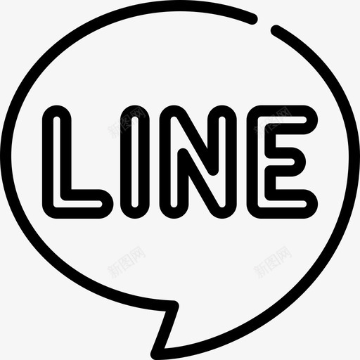 Line社交媒体27线性图标svg_新图网 https://ixintu.com Line 社交媒体27 线性