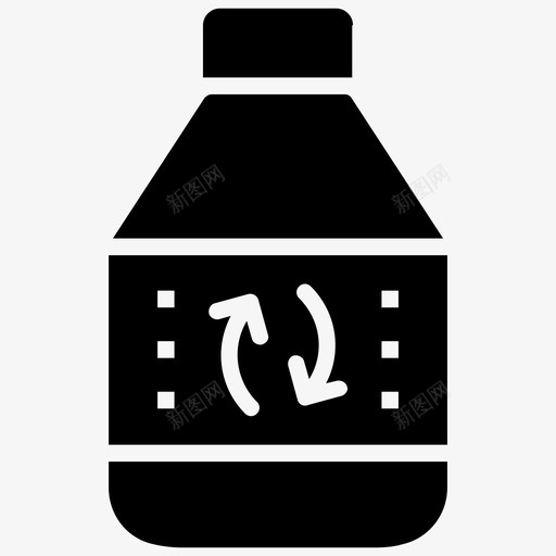 瓶子回收pet瓶塑料瓶图标svg_新图网 https://ixintu.com pet瓶 回收塑料 回收字形图标 回收瓶 塑料瓶 瓶子回收