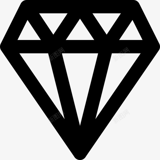 钻石要领4轮廓图标svg_新图网 https://ixintu.com 要领4 轮廓 钻石