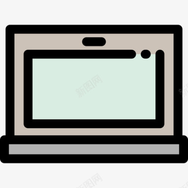 笔记本电脑家用电器13线性颜色图标图标