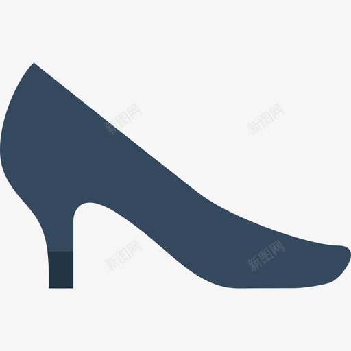 高跟鞋女鞋平底鞋图标svg_新图网 https://ixintu.com 女鞋 平底鞋 高跟鞋
