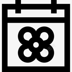 春季日历日历春季5线性图标高清图片