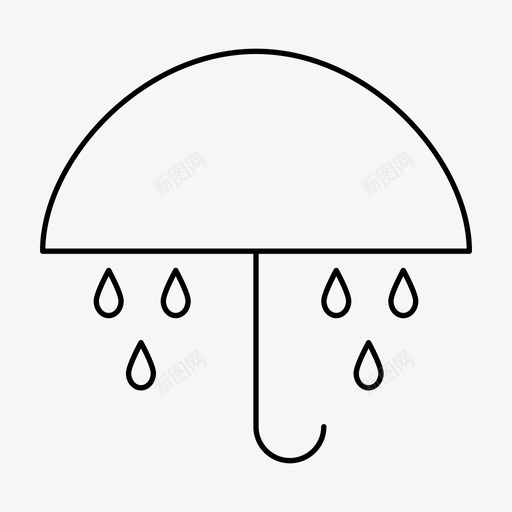 伞雨雨季图标svg_新图网 https://ixintu.com ios 伞 冬季 网页设计 艺术设计大纲 雨 雨季