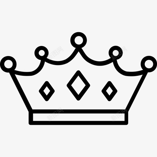 皇冠中世纪7直纹图标svg_新图网 https://ixintu.com 中世纪7 皇冠 直纹