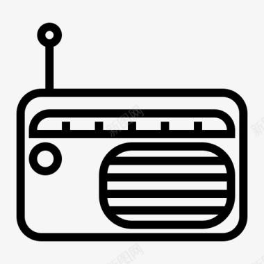 收音机电子媒体图标图标