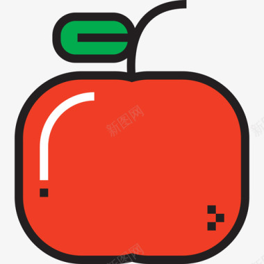 苹果健康食品10正色图标图标
