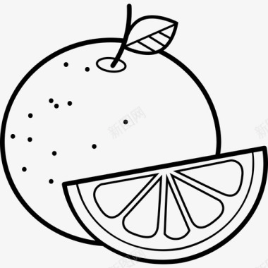 葡萄柚水果手工制作图标图标