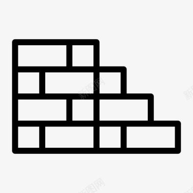 砖砖墙建筑工人图标图标