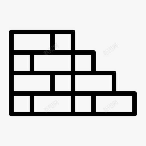 砖砖墙建筑工人图标svg_新图网 https://ixintu.com 建筑工人 砖 砖墙