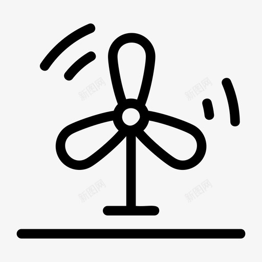风力涡轮机生态能源图标svg_新图网 https://ixintu.com 假日线图标 生态 电力 能源 风力涡轮机 风车