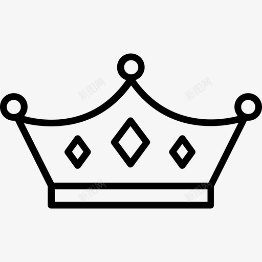 皇冠中世纪7直纹图标svg_新图网 https://ixintu.com 中世纪7 皇冠 直纹