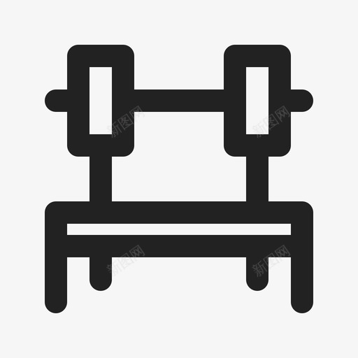 杠铃健身运动图标svg_新图网 https://ixintu.com 体育器材 体重 健身 杠铃 运动