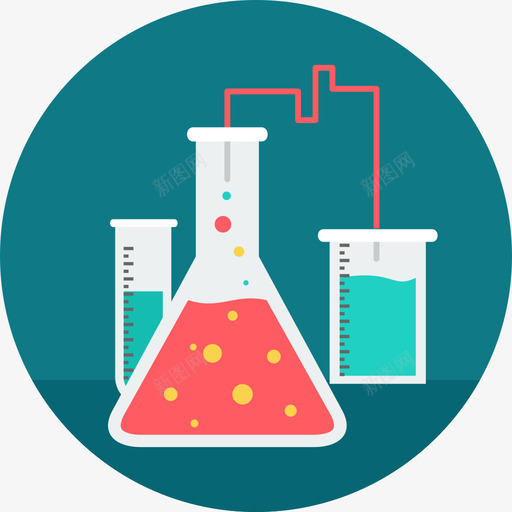 烧瓶医用33扁平图标svg_新图网 https://ixintu.com 医用33 扁平 烧瓶