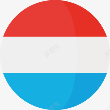 卢森堡国旗3圆圈平图标图标