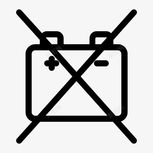电池汽车电池没有电池图标svg_新图网 https://ixintu.com 汽车电池 没有电池 电池