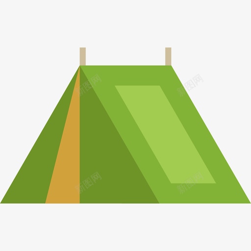 帐篷森林里的3平的图标svg_新图网 https://ixintu.com 帐篷 平的 森林里的3