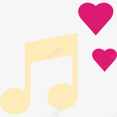 音乐爱情和浪漫10平淡图标图标